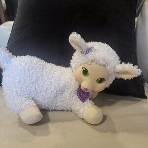 Adorable White and Cream Stuffed Lamb Toy